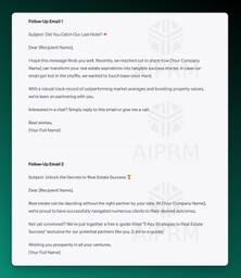 A look at the email marketing series prompt generated by AIPRM